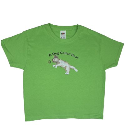 A Dog Called Bear lime green t-shirt