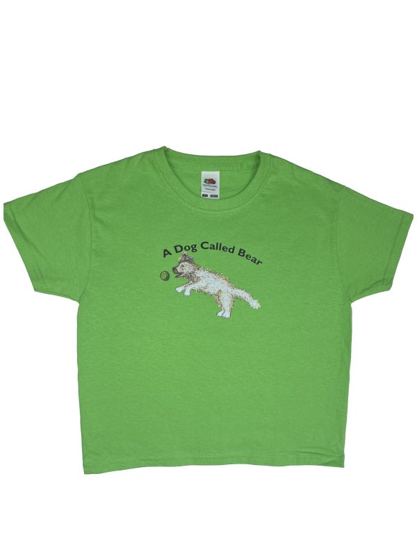 A Dog Called Bear lime green t-shirt